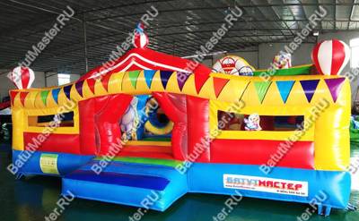 Детский надувной батут "Весёлые циркачи" 6*6*2,8 м