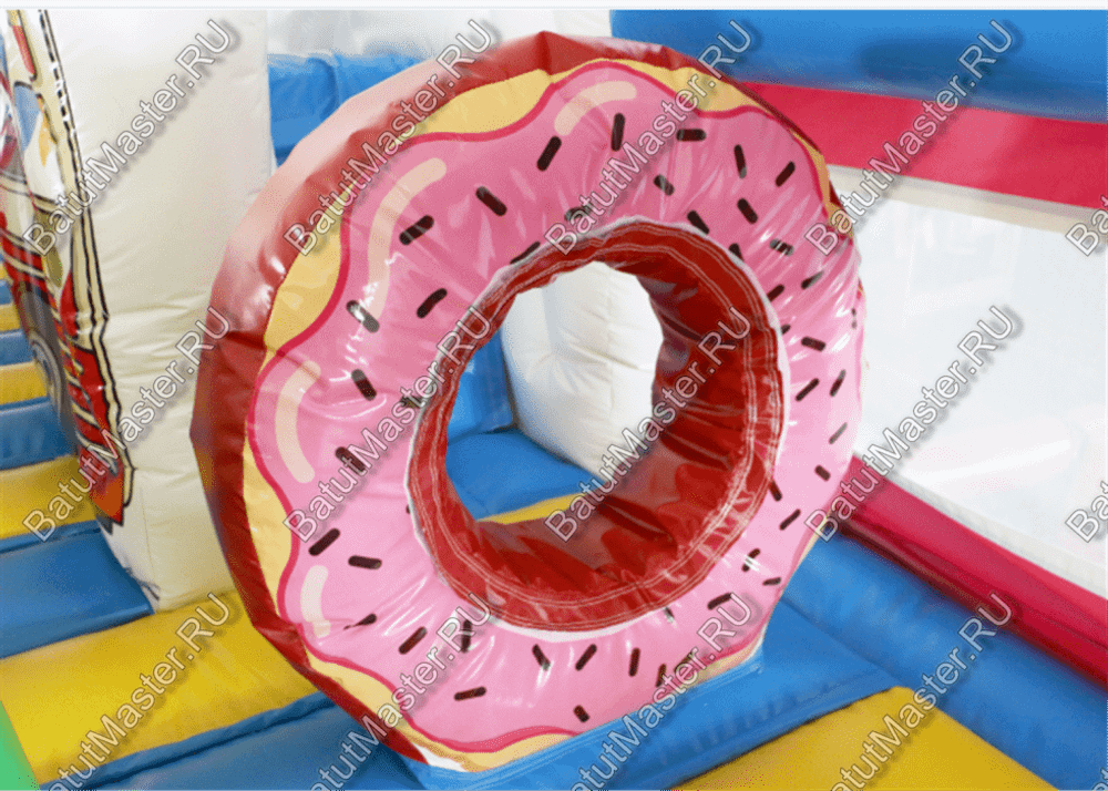 Коммерческий надувной батут "Мороженое" 8*6*4 м