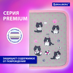 Пенал BRAUBERG 1 отделение полиэстер 21х14 см "Cat patches" (2 штуки в упаковке)