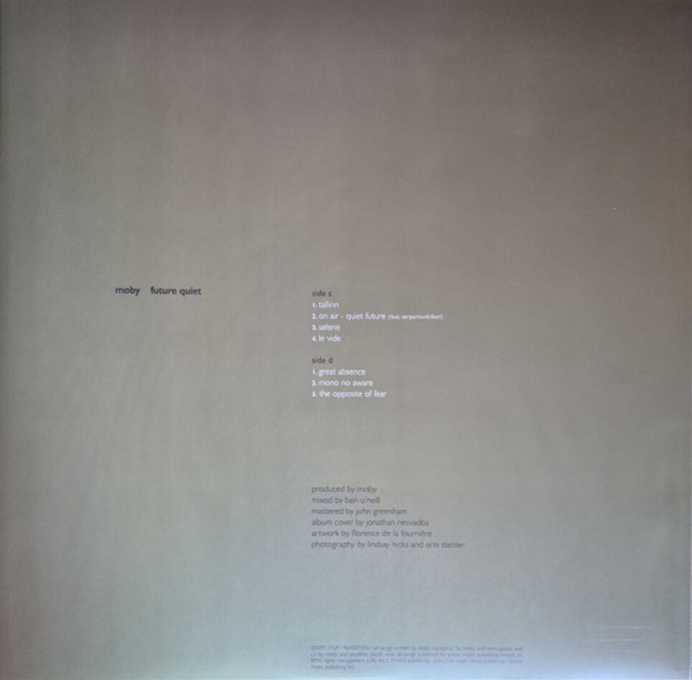 Moby / Future Quiet (Clear Vinyl)(2LP)
