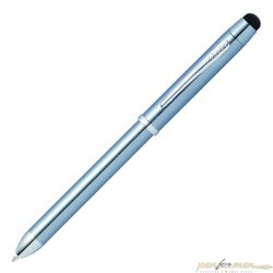Многофункциональная ручка Cross Tech3+ со стилусом серо-голубая c хромом (AT0090-14)