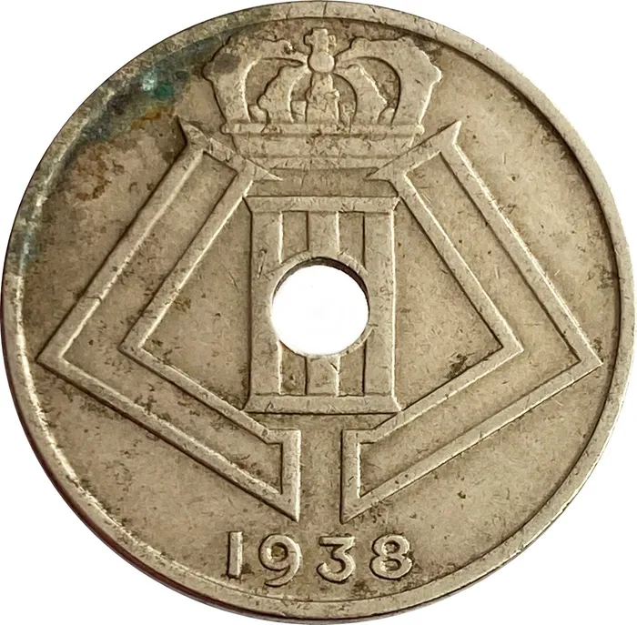 25 сантимов 1938 Бельгия (BELGIQUE - BELGIE) VF