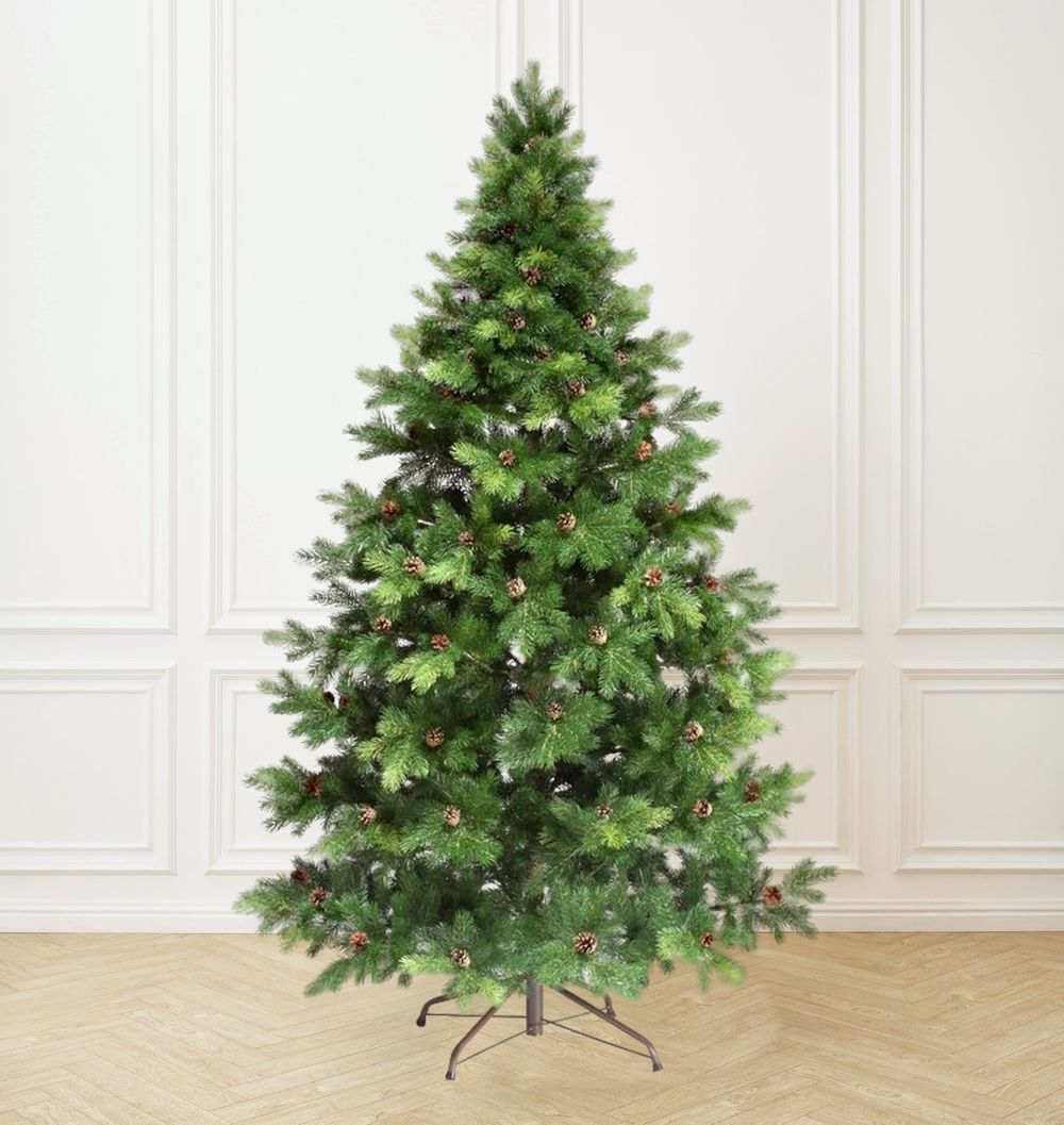 Ель искусственная «Камчатская с шишками» (Литая хвоя) 270 см / 2,7 м