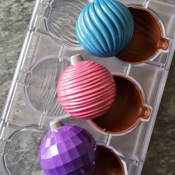 954 | Форма для шоколадных изделий &quot;Новогодние шары&quot; (275*175 мм)