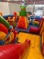 Надувной батут с горкой «Патруль»