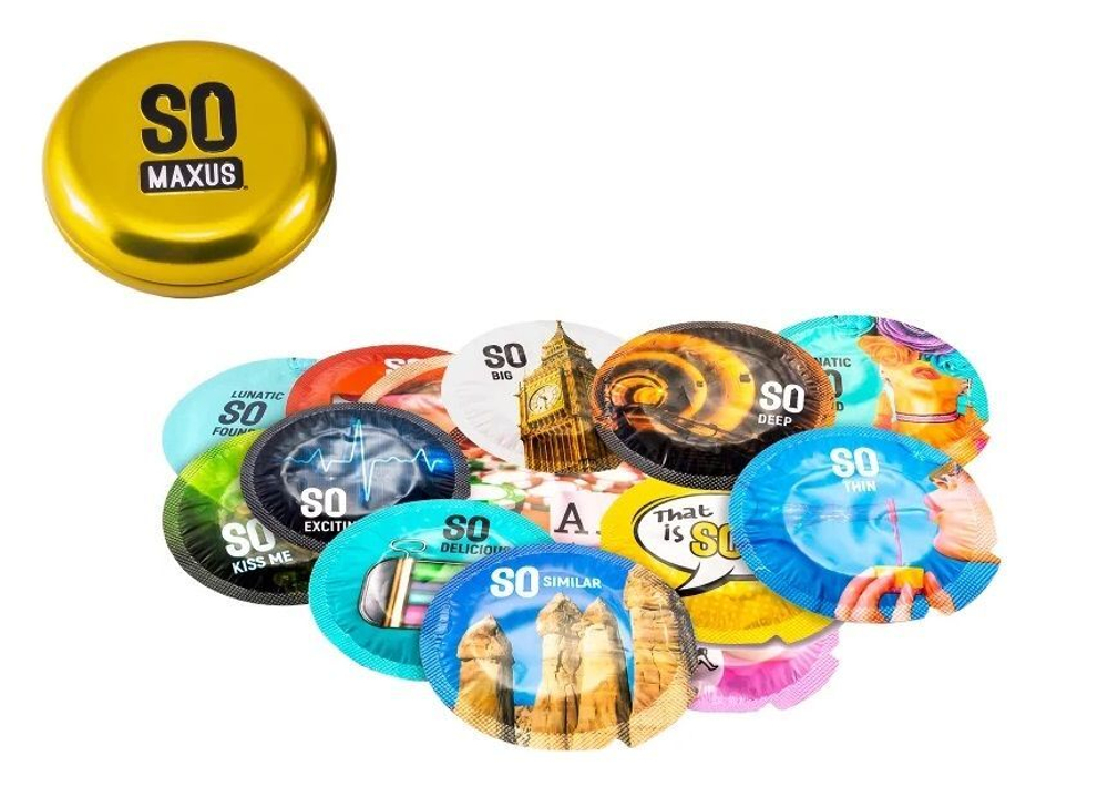 Презервативы с точками и рёбрами в металлическом кейсе MAXUS Special - 15 шт.