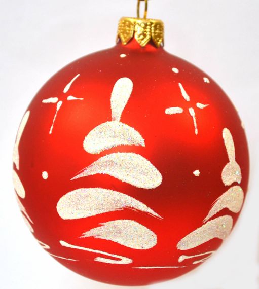 Стеклянный шар Волшебный лес 65 мм, в подарочной упаковке, Батик (КУ-65-17370)