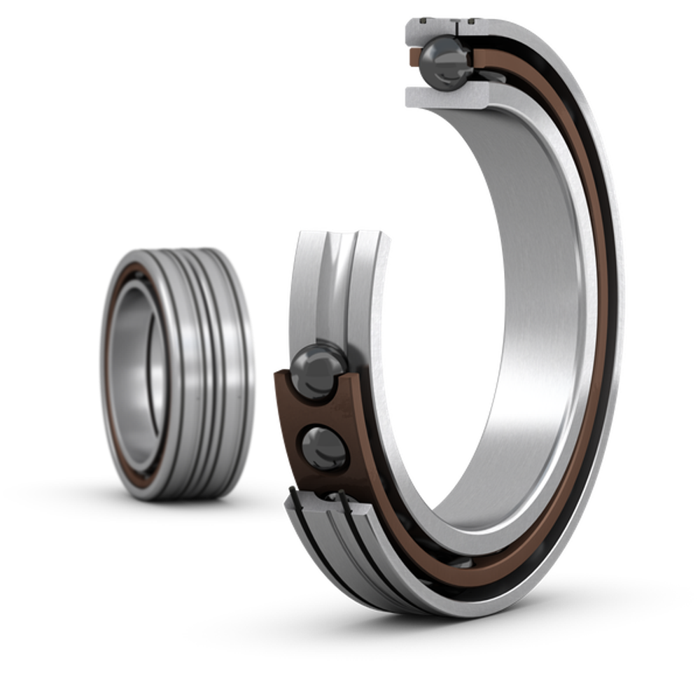 Matched set of two super-precision, high-speed E design, single row angular contact ball bearings 71913 CE/HCP4ALDGA