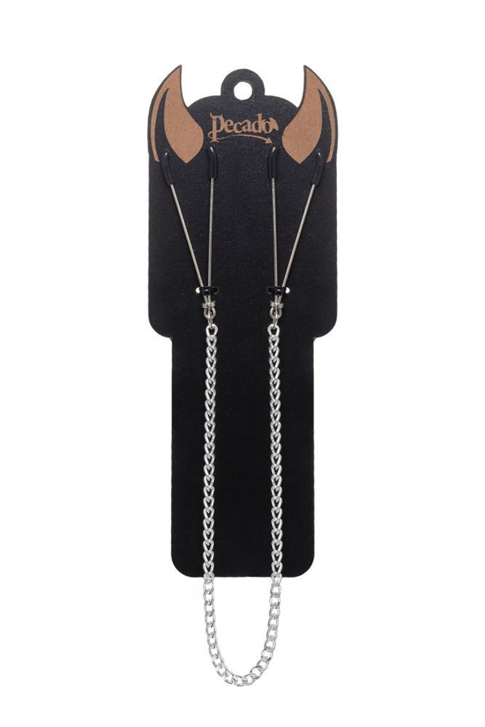 Зажимы на соски Pecado на цепочке серебро