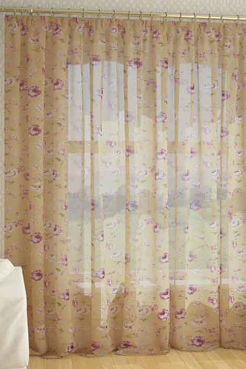 ВУАЛЬ 300*260 цв БЕЖЕВЫЙ ПРИНТ