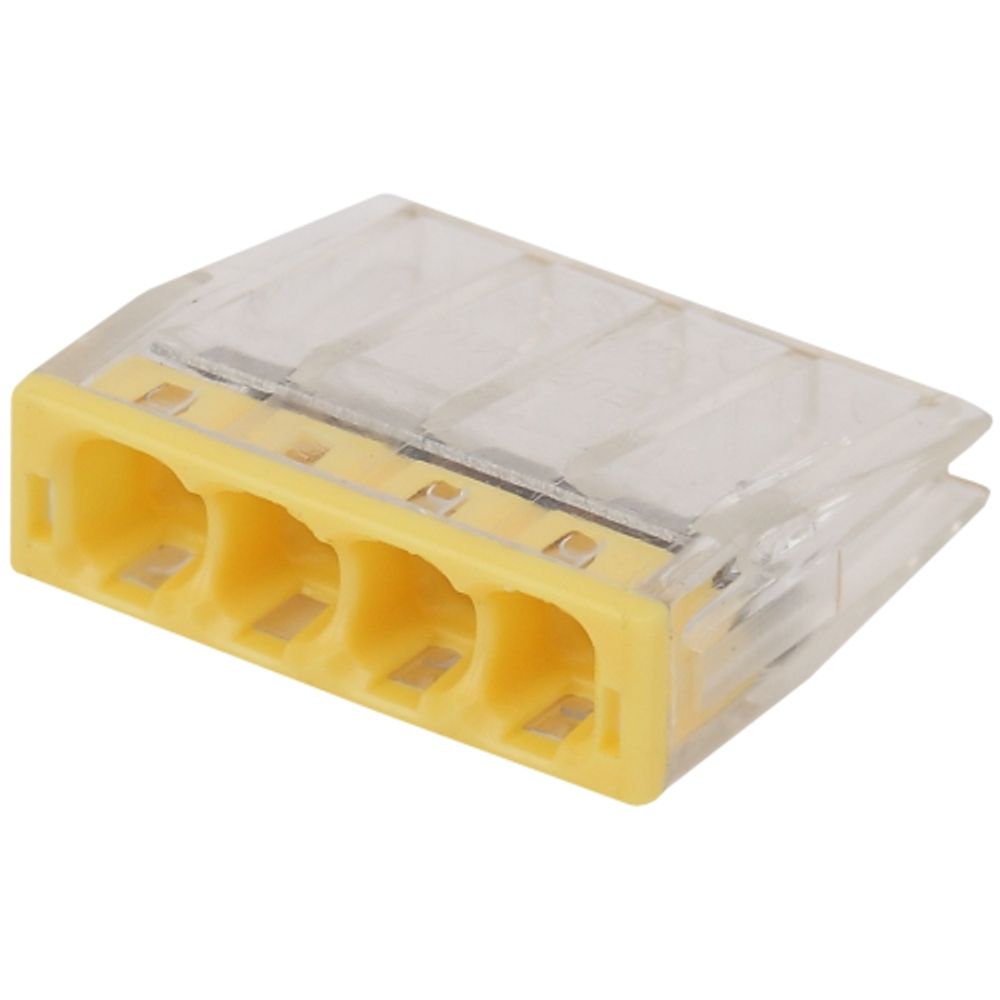 Клемма ЭРА компактная серия 204 4 отверстия 0.5-2.5 мм2 упаковка 4 шт.