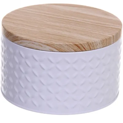 Банка жестяная «Kitchen romance» 800мл 13,5*7,5cм, белая