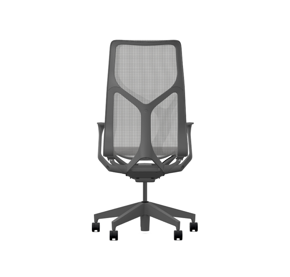 Кресло Herman Miller Cosm, высокая спинка, цвет Carbon, нерегулируемые подлокотники
