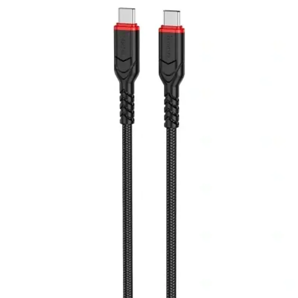 Кабель HOCO X59 Type-C-Type-C 60W 3A 1м Nylon Black Кабель HOCO X59 Type-C-Type-C 60W 3A 1м Nylon Black