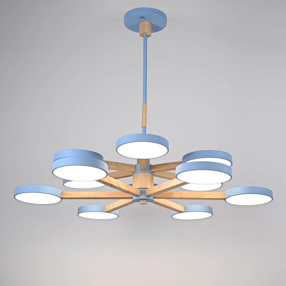 Люстра на штанге TURNA DBL L12 Blue