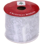 Лента для декорирования «Торжество» 6,3 см, 2,7 м, Серебро