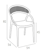 Кресло пластиковое Siesta Contract Sunset, коричневый