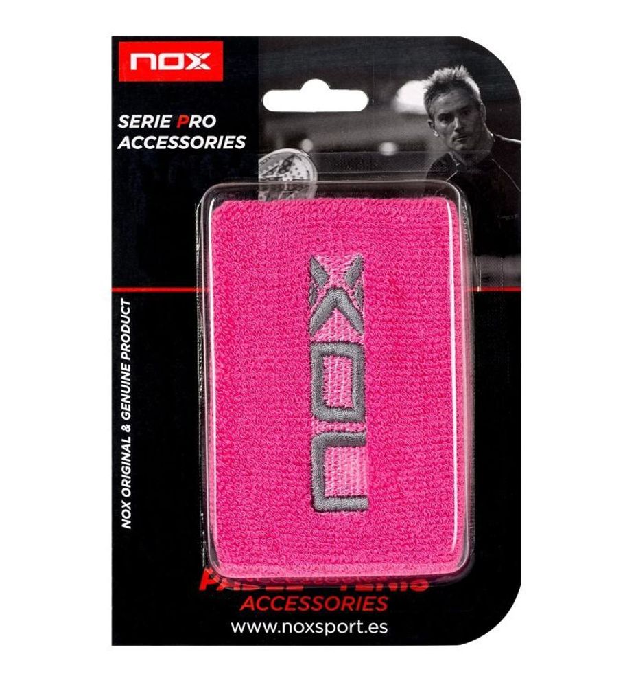 Напульсник теннисный NOX Sport Wirstband 2P - pink/white