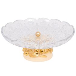 Фруктовница-конфетница Oliva Branch (Олива Бранч) со стеклянной чашей 1257 Айвори