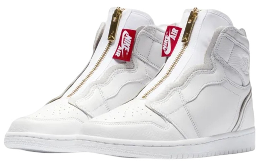Кроссовки Jordan Air Jordan 1 Retro High Zip White (Женская размерная сетка)