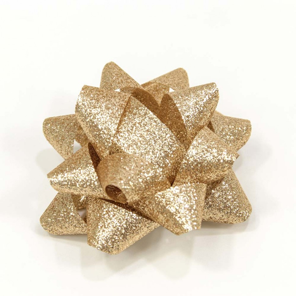 Бант Звезда 7,6см "Блеск" (Золотой)