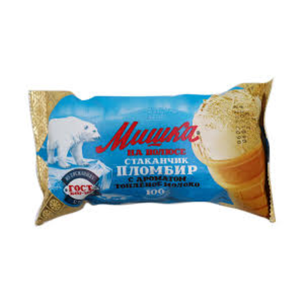 Мороженое Пломбир Мишка на полюсе топленое молоко 80 гр