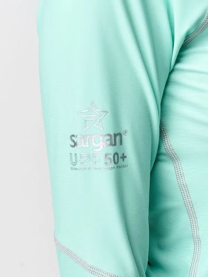 Футболка рашгард лонгслив Sargan Агидель Худи UPF 50+ светло-зеленый