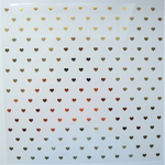 Ацетатный лист с фольгированием Золотые Сердечки 30,5х30,5 см