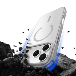 Матовый чехол серого цвета с MagSafe для iPhone 17 Pro Max, серия Yind Series (Open Ring Version) от Dux Ducis