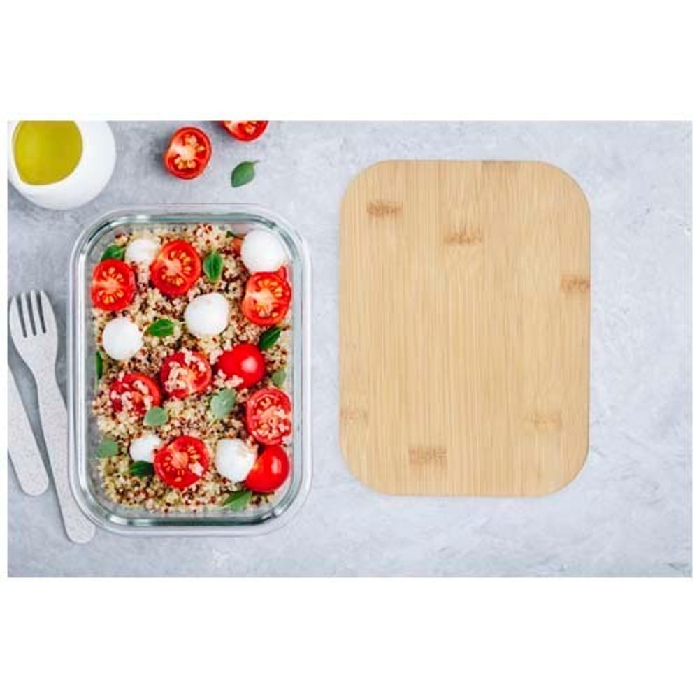 Roby Стеклянный контейнер для завтрака с бамбуковой крышкой