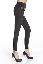 Легинсы с wet-look вставками Adele (Размер: S) (Цвет: черный)