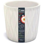 Горшок для цветов пластиковый 11,2л d-26,5см «Desert» c дренажной вставкой молочный