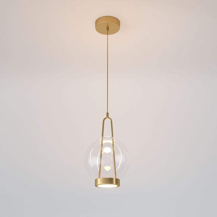 Подвесной светодиодный светильник Eurosvet Frasco 50267/1 LED латунь