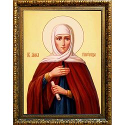 Святая Анна Пророчица, мать пророка Самуила. Икона на холсте.