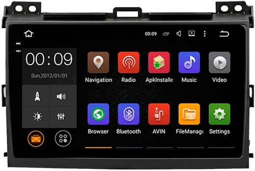 Магнитола для Toyota Land Cruiser Prado 120, Lexus GX470 (экран климата внизу) - AIROC 2K RX-1105 Android 13, QLed+2K,  ТОП процессор, 8/128, CarPlay, SIM-слот