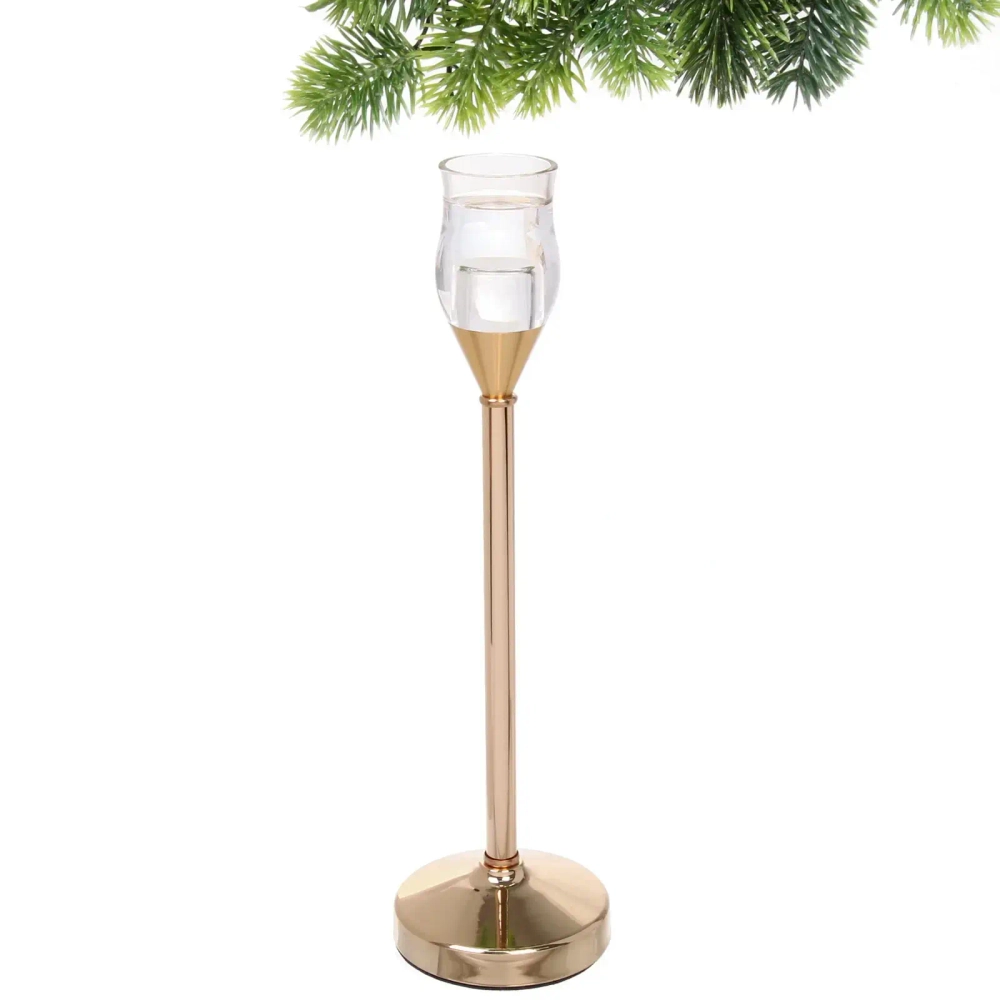 Подсвечник «GLASS» 3,3*9*32 см, Золото