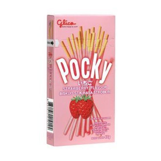 Покки соломка в шоколадной глазури со вкусом клубники 45гр