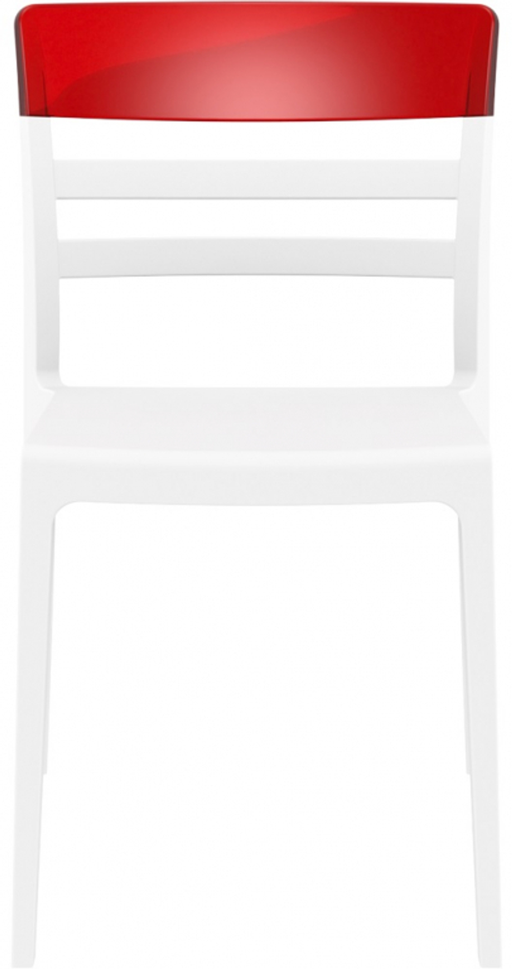 Стул пластиковый, Siesta Contract Moon, белый, красный