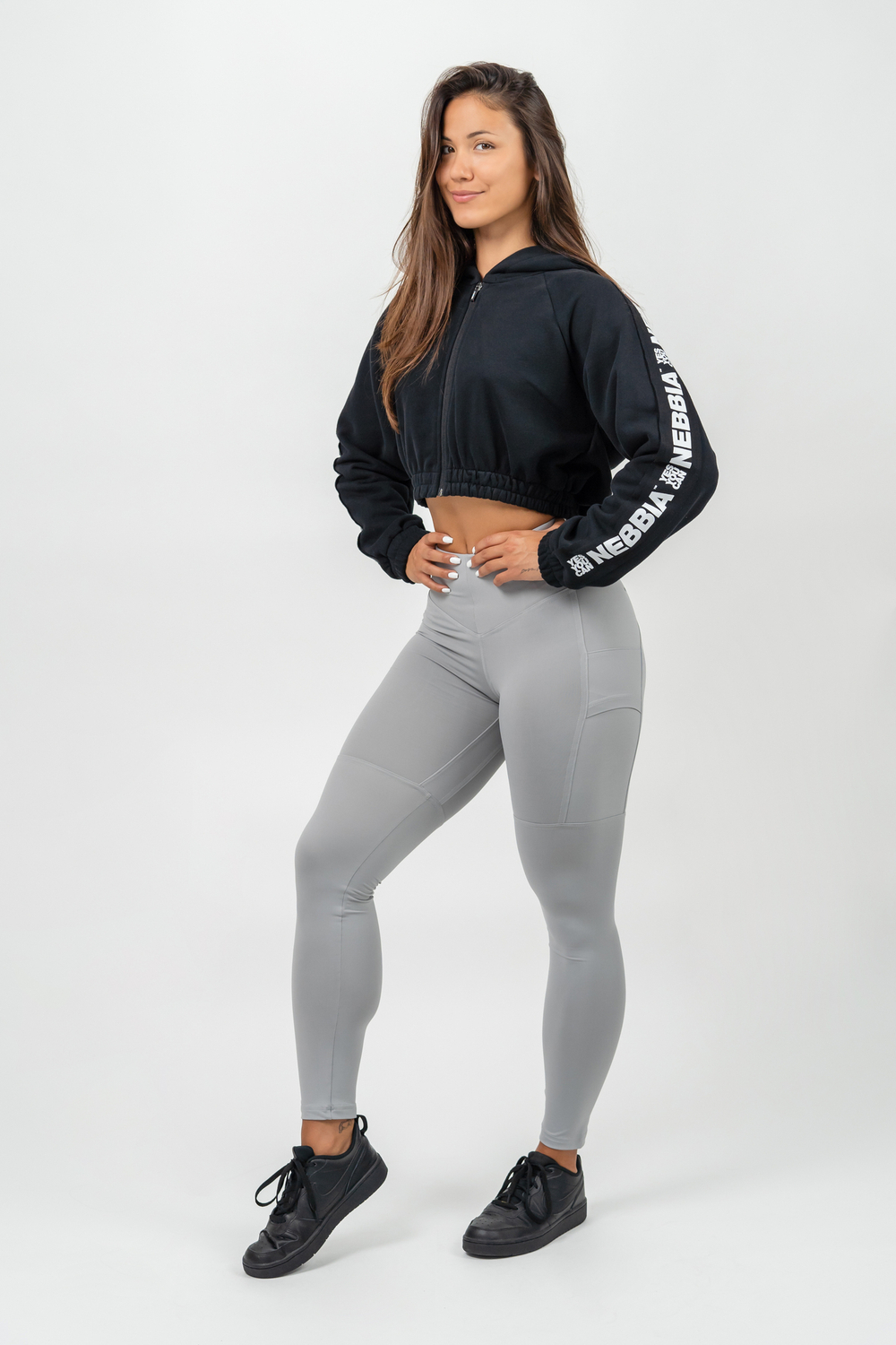 Леггинсы HIGH WAISTED LEGGINGS LEG DAY GOALS 248 Светло-серые
