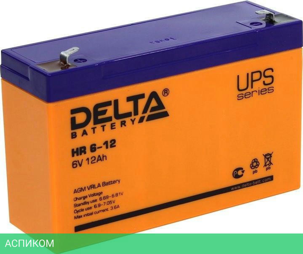 Аккумулятор для ИБП Delta HR 6-12