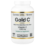 California Gold Nutrition, Gold C®, витамин C класса USP, 1000 мг, 240 вегетарианских капсул
