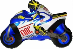 Шар (38""/97 см) Фигура, Мотобайк, Синий, 1 шт. В091