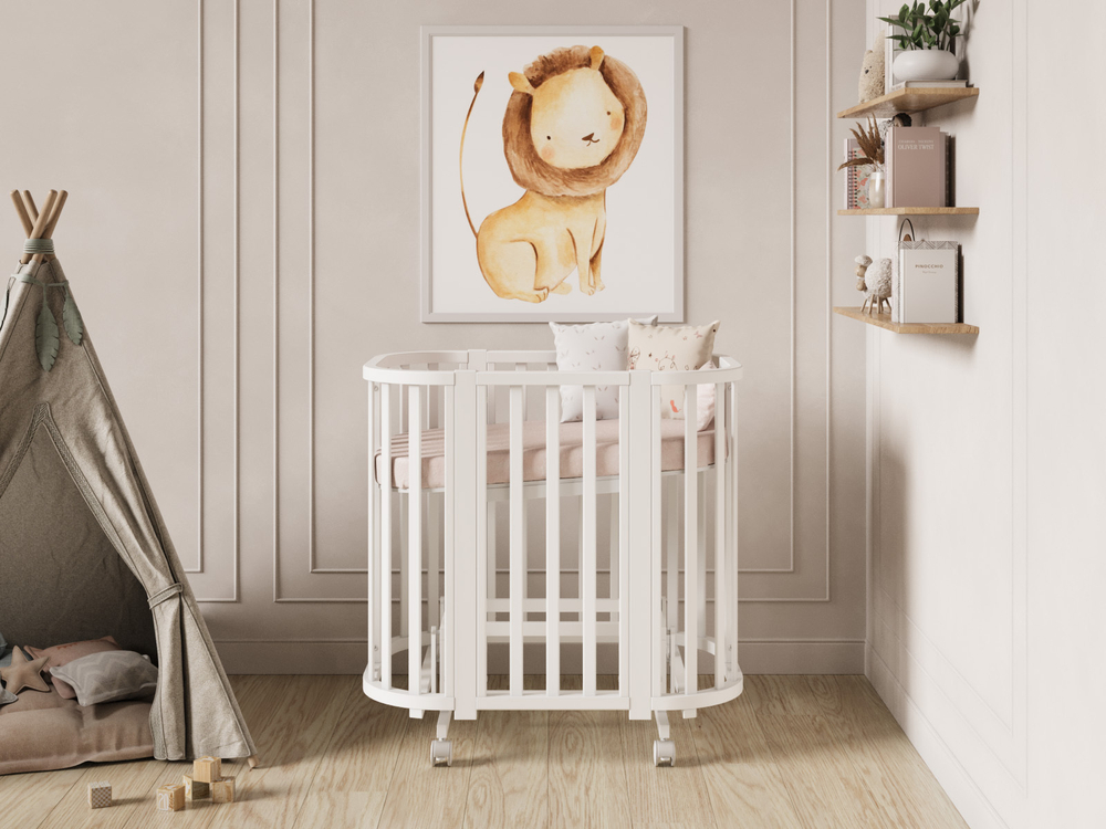 Кроватка детская Incanto Nova Lux c наклоном дна цвет белый