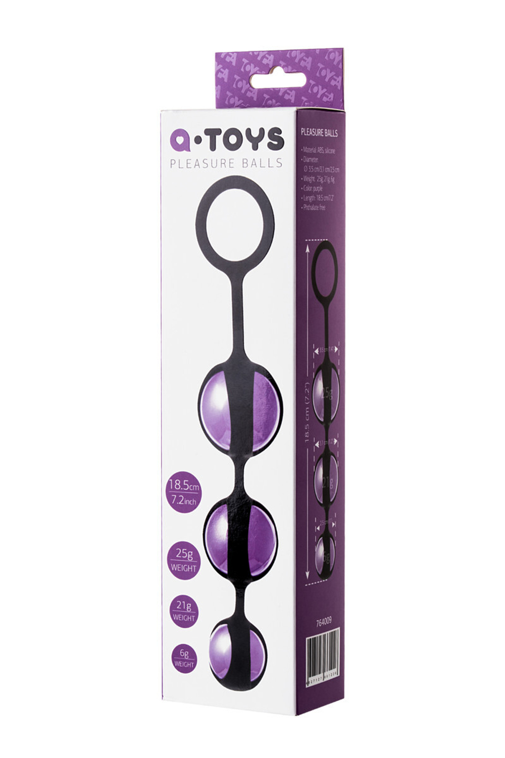Вагинальные шарики TOYFA A-Toys Hony, ABS пластик, фиолетовый, 18,5 см