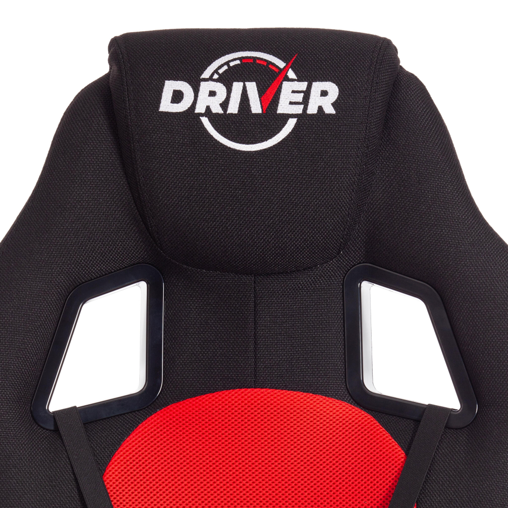 Кресло DRIVER (22) ткань, черный/красный, 2603/TW-08