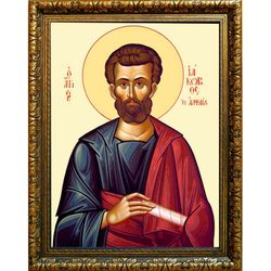 Иаков Святой апостол, брат Господень. Икона на холсте.