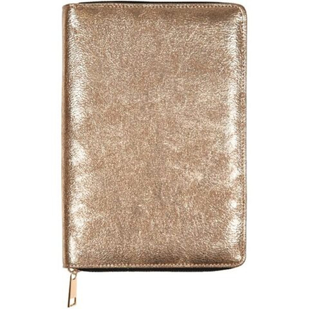 Ежедневник недат. А5 deVENTE Voyager 320стр., золотой, тв.обл.,кожзам., ляссе, 70гр/м2