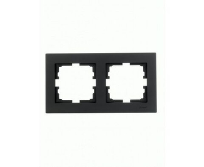 Рамка 2-местн. горизонт. VESNA черн. бархат LEZARD 742-4200-147