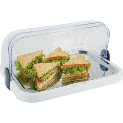 Сервировочный поднос с охлаждающим элементом (44х32 см) (Цвет: белый)