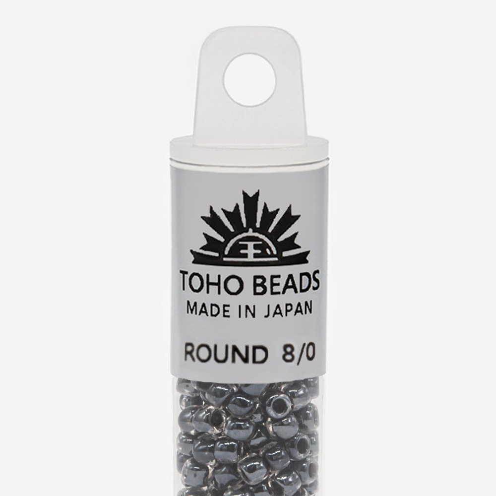 Японский бисер TOHO Round 8/0 (№344), окрашенный изнутри прозрачный